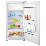 Einbaukühlschrank 122cm mit gefrierfach x 55.5 cm breit | 188 L (172L/16L Gefrierfach ) | 122 cm Nische…